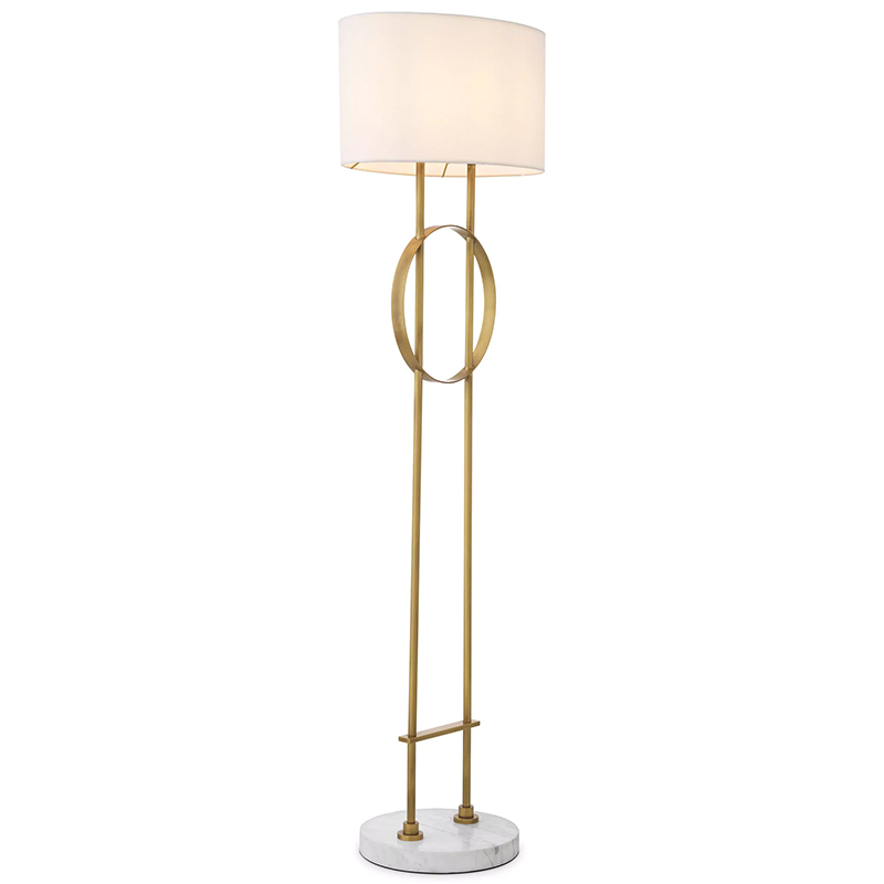 Торшер Eichholtz Floor Lamp Kaiser Латунь Белый Мрамор Bianco Белый Торшер Eichholtz Floor Lamp Kaiser Латунь Белый Мрамор Bianco Белый в Орле | Loft Concept