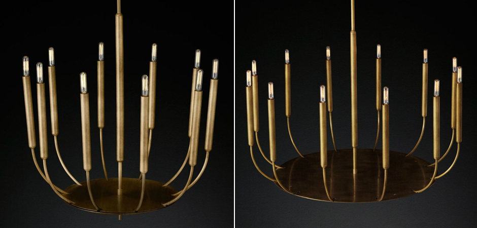 Люстра RH Quenouilles Round Chandelier brass Люстра RH Quenouilles Round Chandelier brass - Loft-Concept в Орле