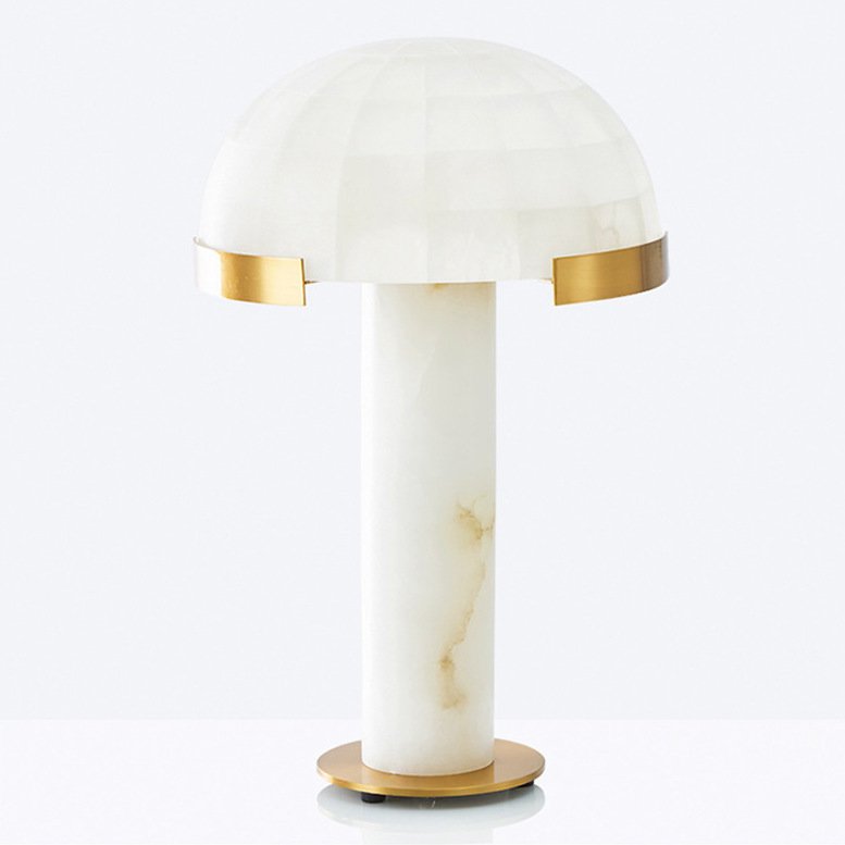 Настольная лампа Melange Lamp marble cubes Латунь Белый Настольная лампа Melange Lamp marble cubes Латунь Белый в Орле | Loft Concept