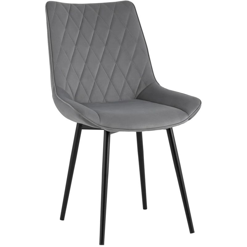Стул Seoul S Chair Серый Велюр Серый Черный Стул Seoul S Chair Серый Велюр Серый Черный в Орле | Loft Concept
