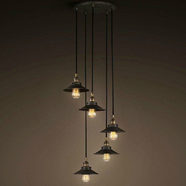 Люстра Loft Cone Pendant 5 Черный Люстра Loft Cone Pendant 5 Черный в Орле | Loft Concept
