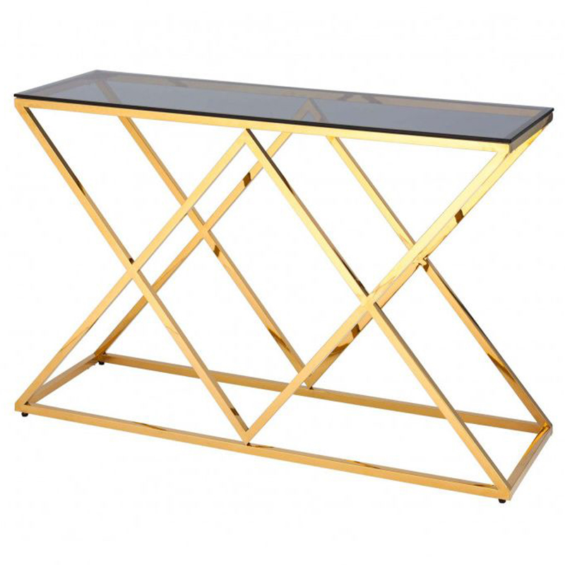 Консоль Milan Console Прозрачное Стекло Золотой Консоль Milan Console Прозрачное Стекло Золотой в Орле | Loft Concept
