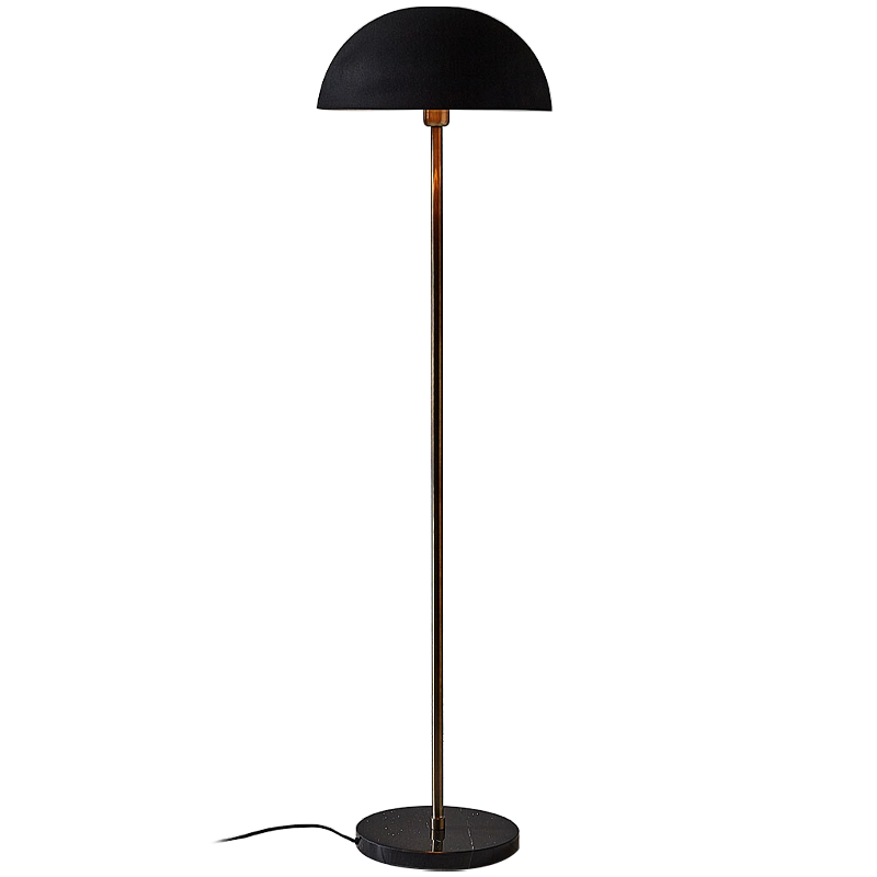 Торшер Riverside Floor Lamp Black Черный Черный Мрамор Nero Латунь Торшер Riverside Floor Lamp Black Черный Черный Мрамор Nero Латунь в Орле | Loft Concept