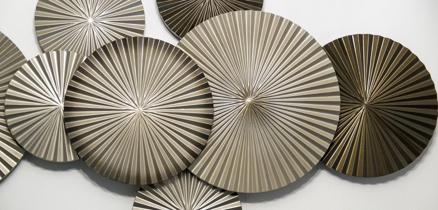 Арт-объект Apollo Champagne and Brown Wall Plaque Disc 9 - фото