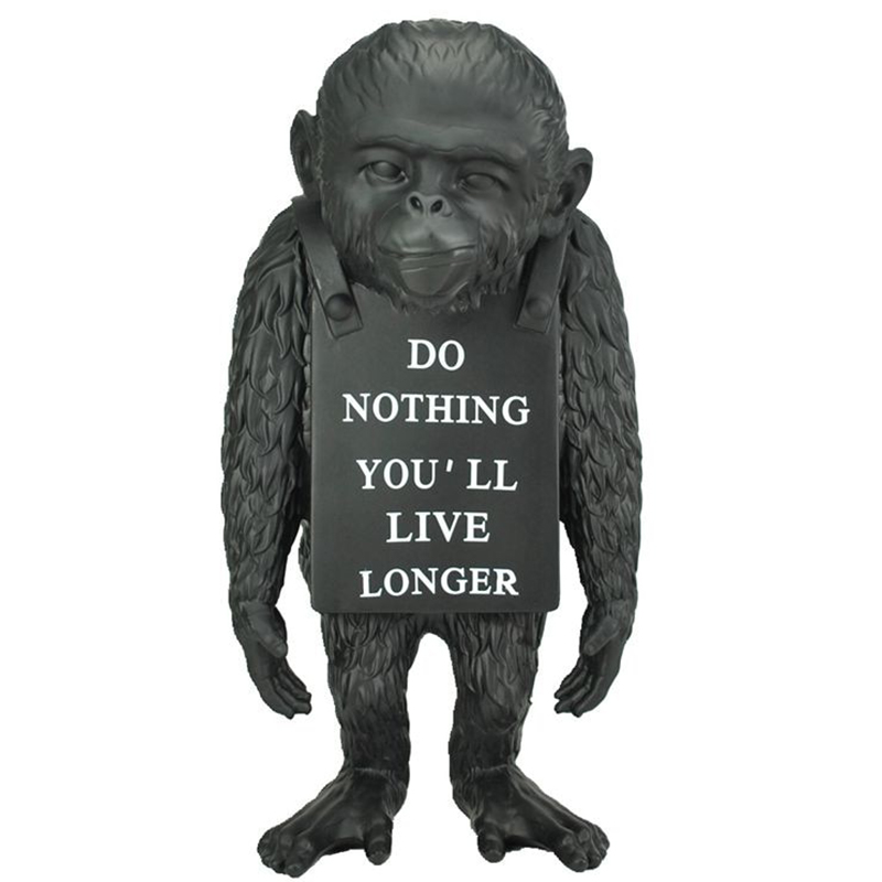 Статуэтка Banksy Lying Monkey Black Черный Статуэтка Banksy Lying Monkey Black Черный в Орле | Loft Concept