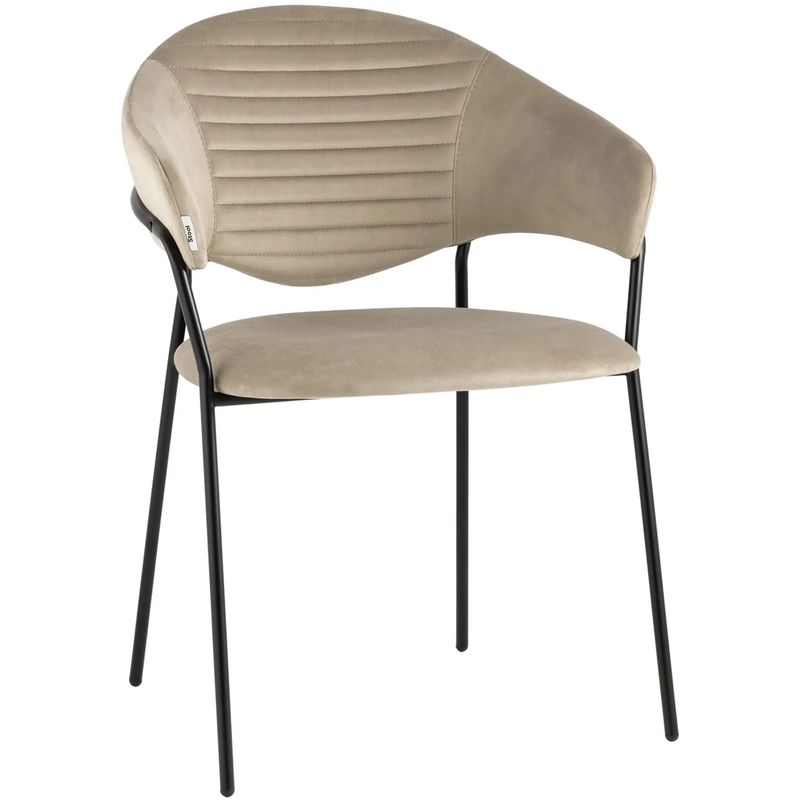 Стул Alexis Chair Бежевый Велюр Бежевый Черный Стул Alexis Chair Бежевый Велюр Бежевый Черный в Орле | Loft Concept