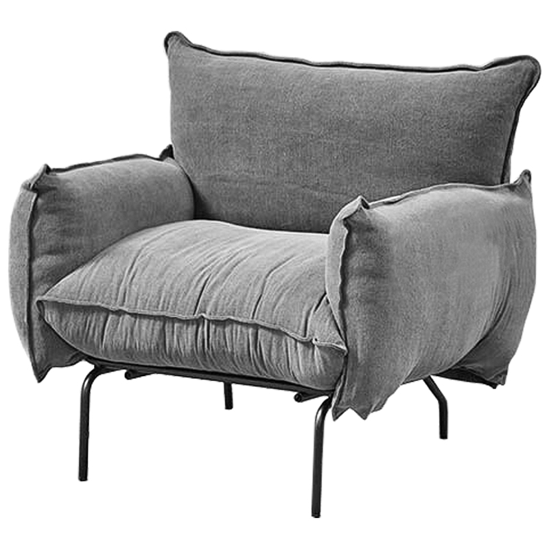 Кресло Elsa Armchair Gray Серый Черный Кресло Elsa Armchair Gray Серый Черный в Орле | Loft Concept