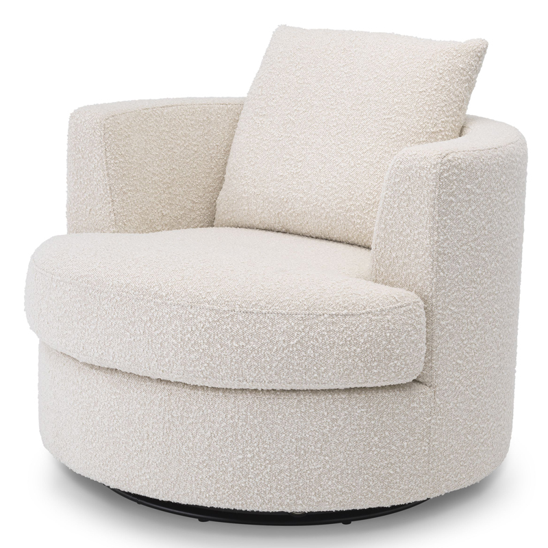 Кресло Eichholtz Swivel Chair Felix Кремовый Черный Кресло Eichholtz Swivel Chair Felix Кремовый Черный в Орле | Loft Concept