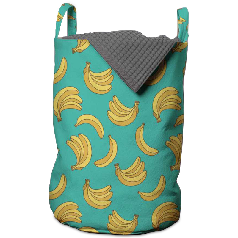 Корзина Bananas Pattern Basket Бирюзовый Желтый Корзина Bananas Pattern Basket Бирюзовый Желтый в Орле | Loft Concept