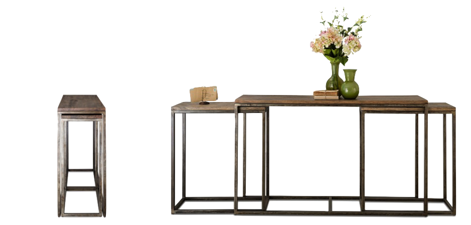 Консоль Industrial Metal Rust Triple Console Table Консоль Industrial Metal Rust Triple Console Table - Loft-Concept в Орле