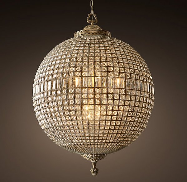 Люстра RH 19th c. Casbah Crystal Pendant 90 Темная бронза винтаж Люстра RH 19th c. Casbah Crystal Pendant 90 Темная бронза винтаж в Орле | Loft Concept