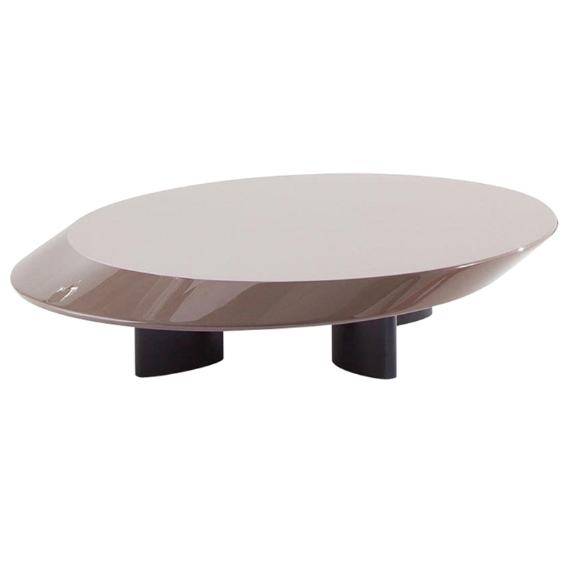 Кофейный стол Ellipse Grey Glossy Coffee Table Серый Черный Кофейный стол Ellipse Grey Glossy Coffee Table Серый Черный в Орле | Loft Concept