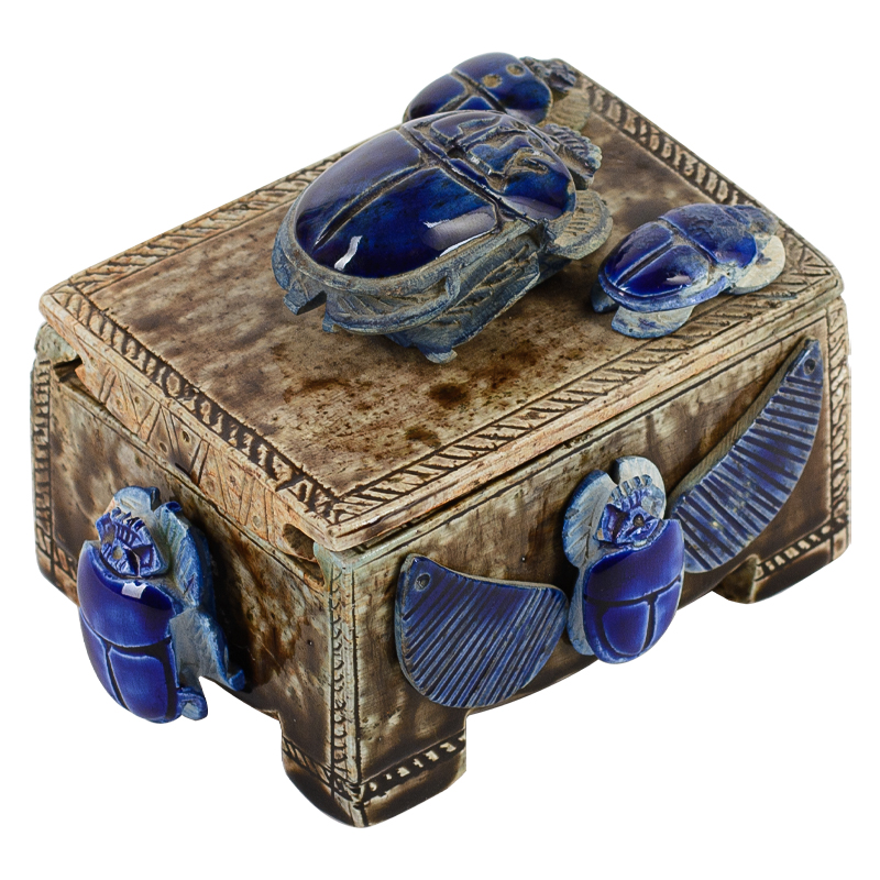 Шкатулка Scarab Beetles Синий Коричневый Шкатулка Scarab Beetles Синий Коричневый в Орле | Loft Concept