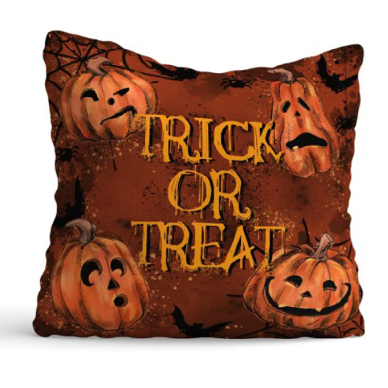Подушка Halloween Trick or Treat Черный Оранжевый Подушка Halloween Trick or Treat Черный Оранжевый в Орле | Loft Concept