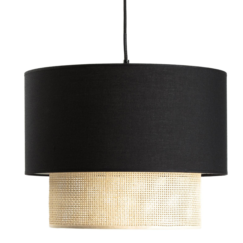 Подвесной светильник Ottar Wicker Black lampshade Бежевый Черный Подвесной светильник Ottar Wicker Black lampshade Бежевый Черный в Орле | Loft Concept