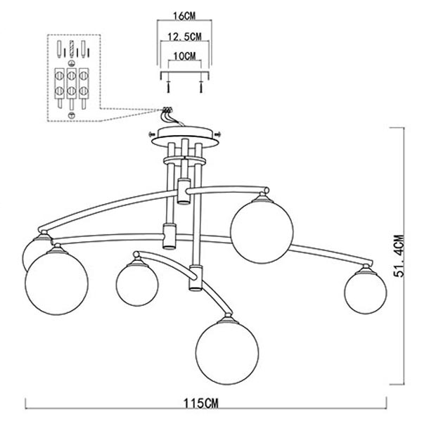 Люстра Glendon Chandelier 6 Balls Люстра Glendon Chandelier 6 Balls в Орле