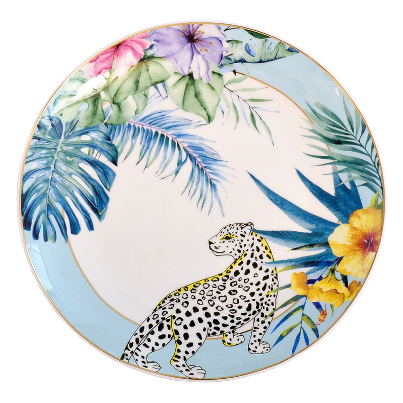 Тарелка NATURE Guepard blue Мульти Тарелка NATURE Guepard blue Мульти в Орле | Loft Concept