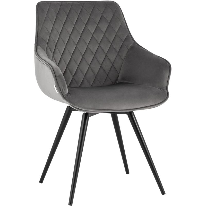 Вращающийся Стул Seoul Chair Серый Велюр Серый Черный Вращающийся Стул Seoul Chair Серый Велюр Серый Черный в Орле | Loft Concept