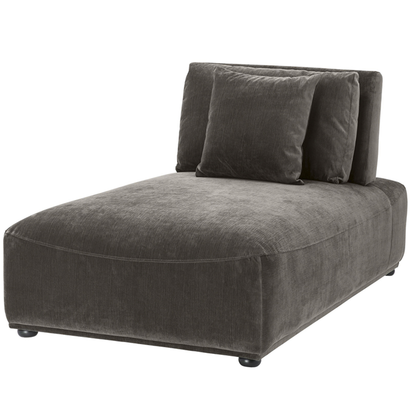 Кресло Eichholtz Chaise Longue Mondial Granite grey Серый Черный Кресло Eichholtz Chaise Longue Mondial Granite grey Серый Черный в Орле | Loft Concept