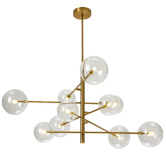 Люстра Bolle hanging lamp диаметр 100 см Латунь Античная полированная Прозрачное Стекло Люстра Bolle hanging lamp диаметр 100 см Латунь Античная полированная Прозрачное Стекло в Орле | Loft Concept