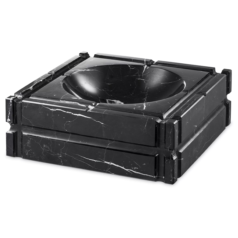 Пепельница Eichholtz Ashtray Nestor Black Черный Мрамор Nero в Орле | Loft Concept 