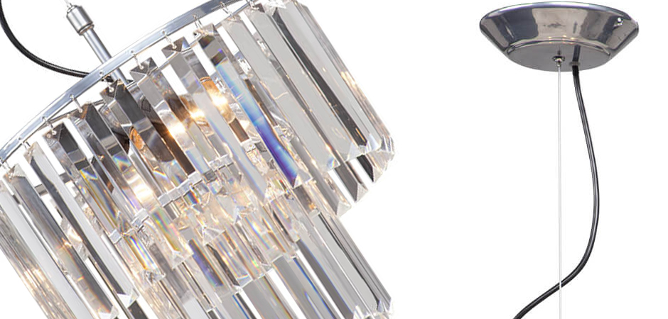 Люстра ODEON CLEAR GLASS 2-TIER Chrome прозрачное стекло D 31 Люстра ODEON CLEAR GLASS 2-TIER Chrome прозрачное стекло D 31 - Loft-Concept в Орле