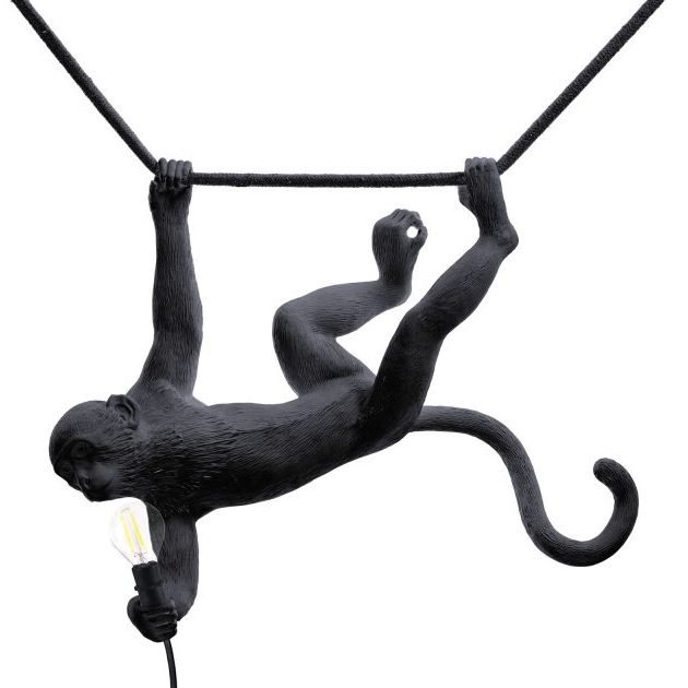 Подвесной светильник Seletti The Monkey Lamp Swing Black Черный Подвесной светильник Seletti The Monkey Lamp Swing Black Черный в Орле | Loft Concept