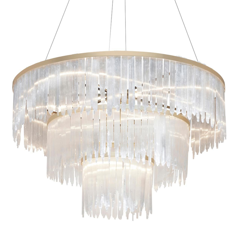 Люстра LAMP SELEN ROUND brass 120 Прозрачный белый Матовая латунь Люстра LAMP SELEN ROUND brass 120 Прозрачный белый Матовая латунь в Орле | Loft Concept