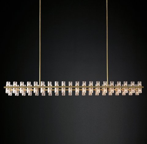 Люстра Restoration Hardware Arcachon Linear Chandelier Латунь Прозрачный Люстра Restoration Hardware Arcachon Linear Chandelier Латунь Прозрачный в Орле | Loft Concept