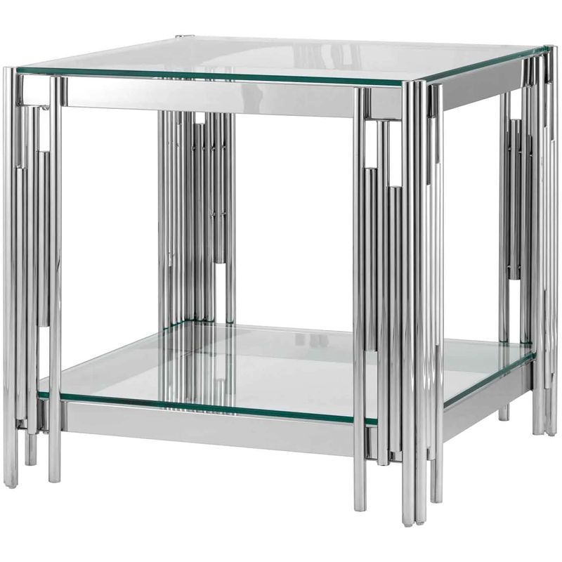 Стол приставной Collection ACCORD Silver Серебряный Прозрачное Стекло Стол приставной Collection ACCORD Silver Серебряный Прозрачное Стекло в Орле | Loft Concept