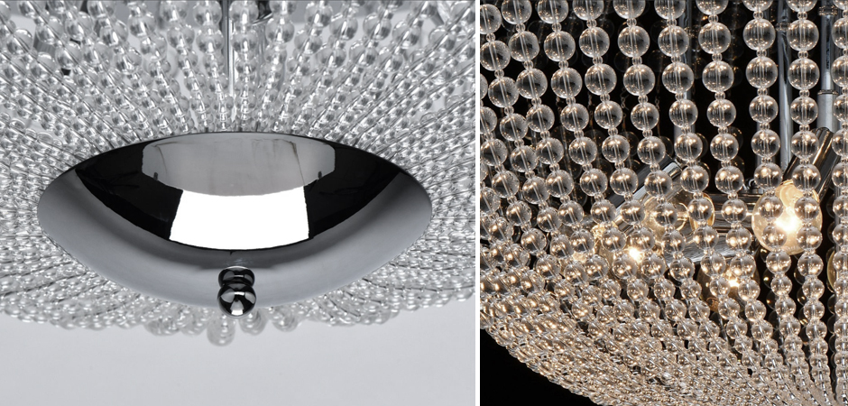 Потолочный светильник Virginia Clear Beads ceiling Chrome S Потолочный светильник Virginia Clear Beads ceiling Chrome S - Loft-Concept в Орле