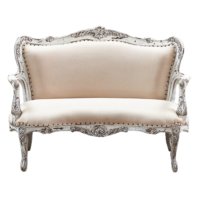 Диван Maria Antoinette Neoclassical Sofa Бежевый Белый винтажная патина Диван Maria Antoinette Neoclassical Sofa Бежевый Белый винтажная патина в Орле | Loft Concept