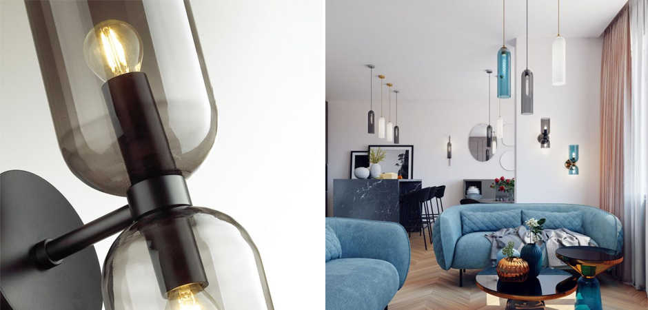 Бра Articolo Double Cup Черное Бра Articolo Double Cup Черное - Loft-Concept в Орле