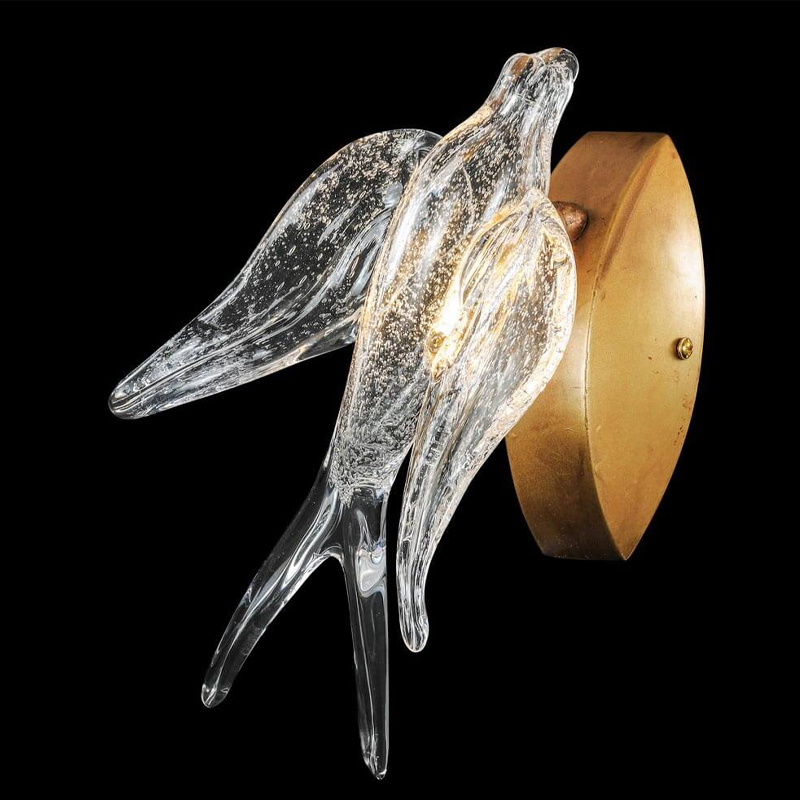 Декоративное светодиодное бра The swallow nest Медь Прозрачный Декоративное светодиодное бра The swallow nest Медь Прозрачный в Орле | Loft Concept
