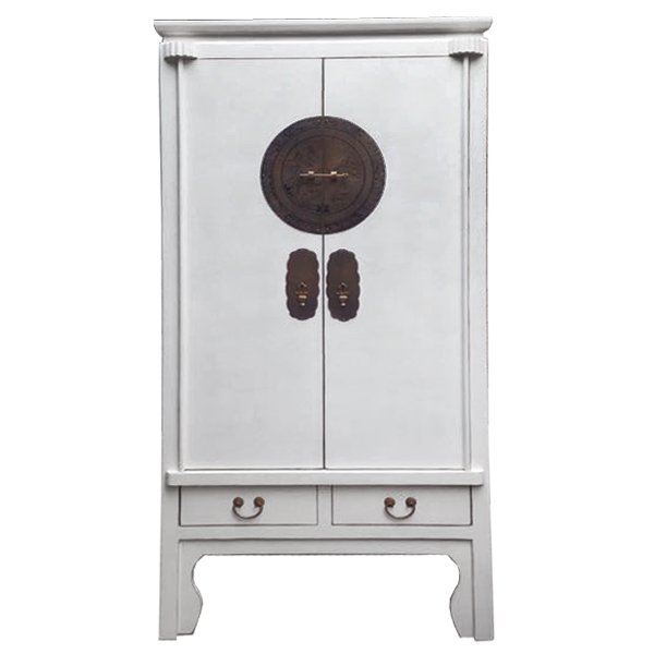 Китайский шкаф Chinese Wedding Cabinet white Белый Темная бронза Китайский шкаф Chinese Wedding Cabinet white Белый Темная бронза в Орле | Loft Concept