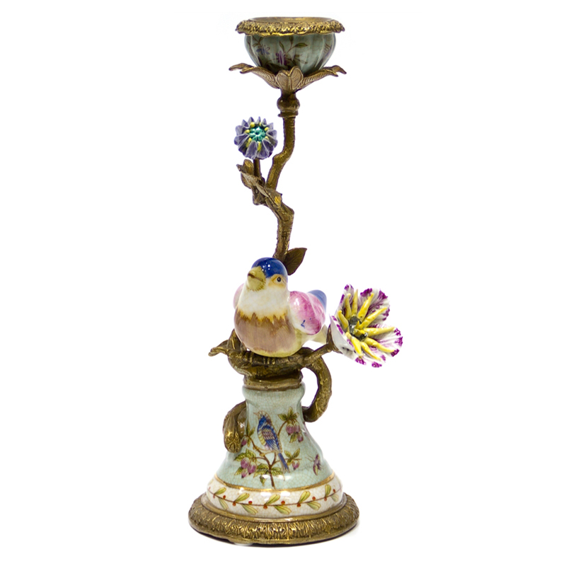 Подсвечник Bird on Stand Candlestick Бронза Мульти Подсвечник Bird on Stand Candlestick Бронза Мульти в Орле | Loft Concept