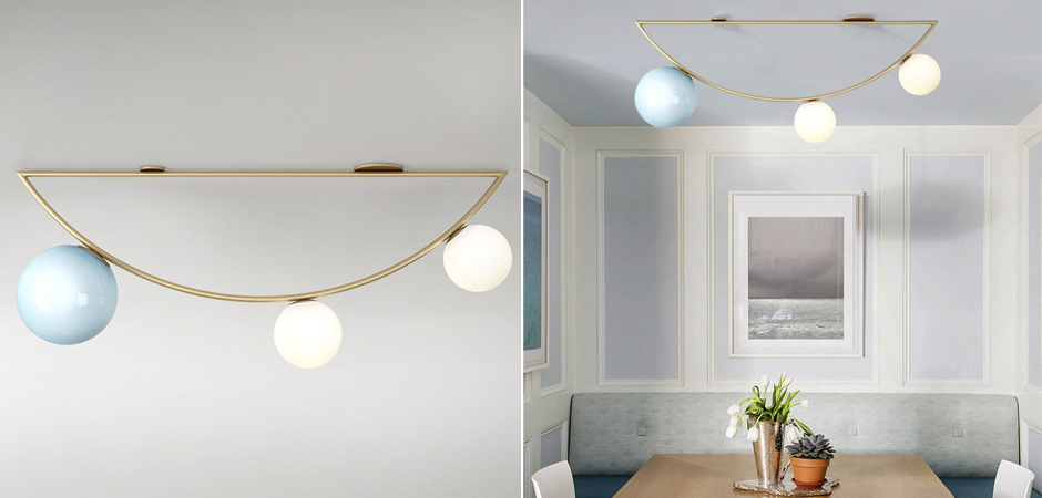 Потолочный светильник Atelier Areti Girlande Ceiling Crescent Blue Потолочный светильник Atelier Areti Girlande Ceiling Crescent Blue - Loft-Concept в Орле