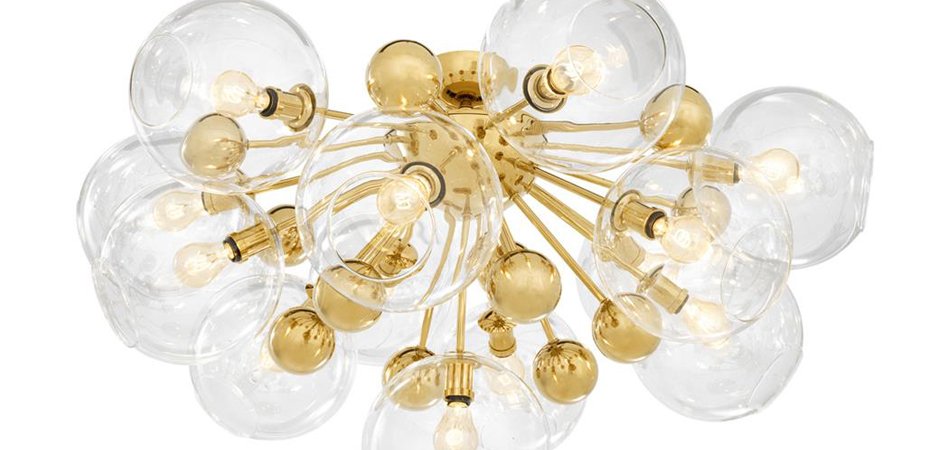 Потолочный светильник Eichholtz Ceiling Lamp Soleil Gold Потолочный светильник Eichholtz Ceiling Lamp Soleil Gold - Loft-Concept в Орле