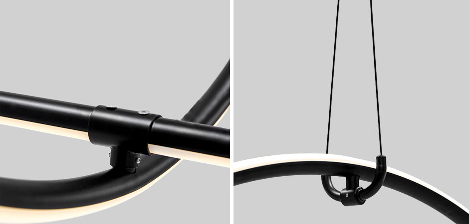 Подвесной светильник Black LED Circle Lamp Подвесной светильник Black LED Circle Lamp - Loft-Concept в Орле