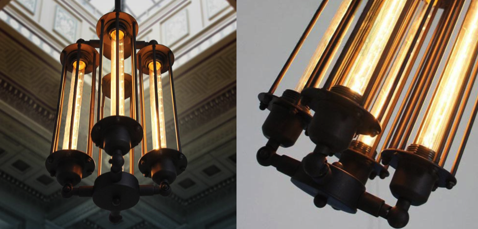 Подвесной светильник Loft Industrial Edison Cage Vertical Quatro Подвесной светильник Loft Industrial Edison Cage Vertical Quatro - Loft-Concept в Орле