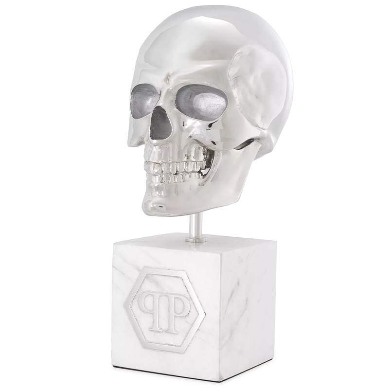 Статуэтка Philipp Plein Platinum Skull L Белый Мрамор Bianco Серебряный Статуэтка Philipp Plein Platinum Skull L Белый Мрамор Bianco Серебряный в Орле | Loft Concept