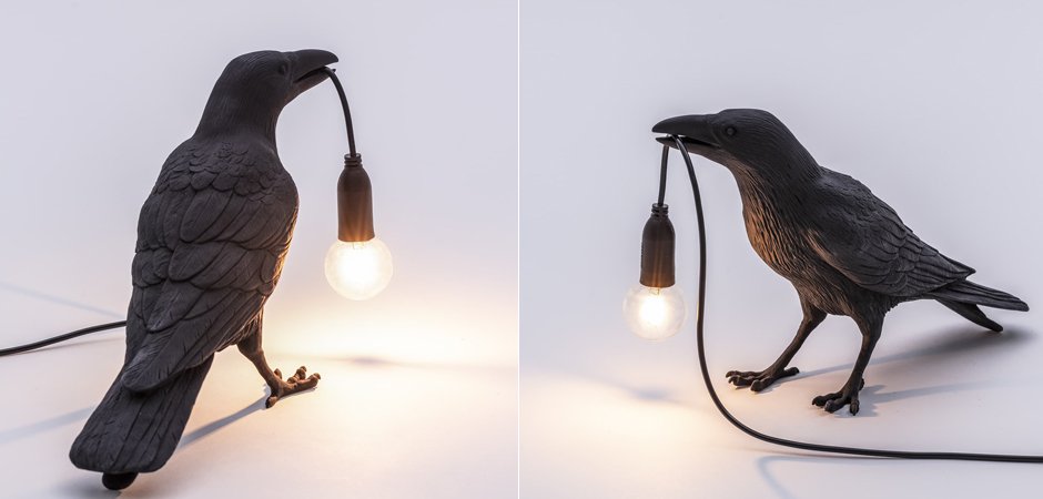 Настольная лампа Bird Lamp Black Waiting Настольная лампа Bird Lamp Black Waiting - Loft-Concept в Орле