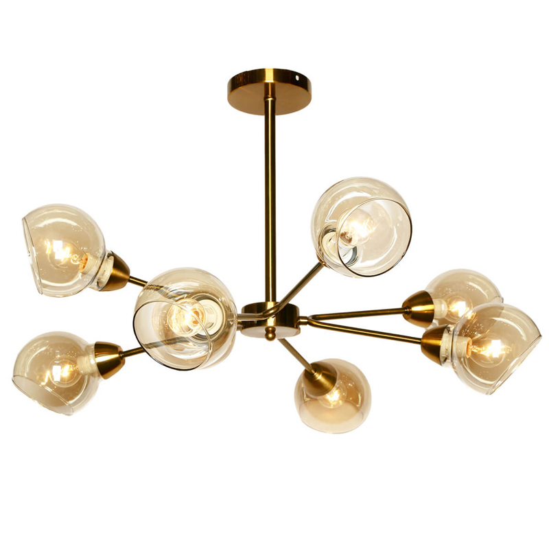 Светильник Sputnik Loft Globe Латунь Янтарь (Amber) Светильник Sputnik Loft Globe Латунь Янтарь (Amber) в Орле | Loft Concept