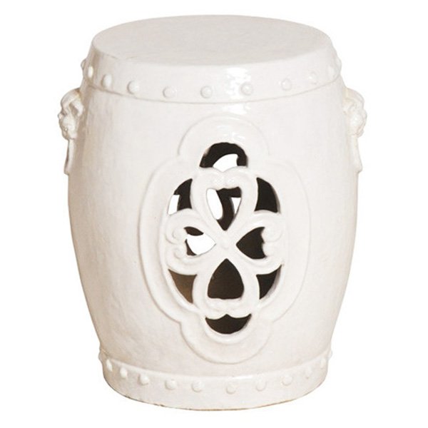 Керамический табурет Clover Garden Stool - White Белый Керамический табурет Clover Garden Stool - White Белый в Орле | Loft Concept
