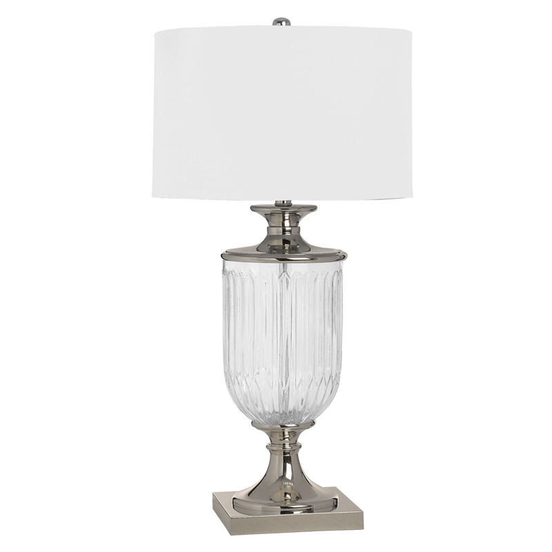 Настольная лампа Eduarda Glass Bowl Table lamp Никель Настольная лампа Eduarda Glass Bowl Table lamp Никель в Орле | Loft Concept