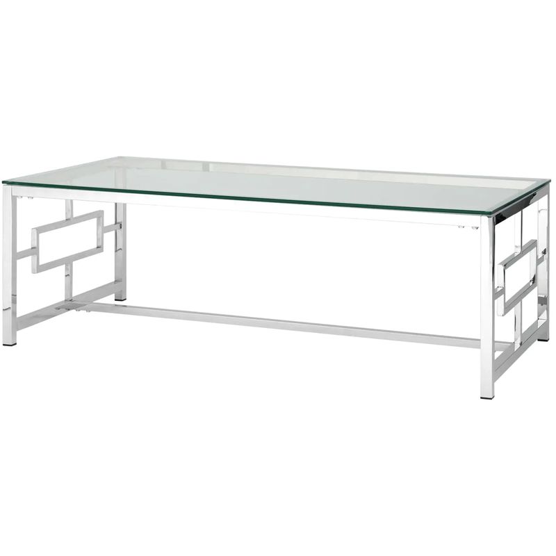 Столик кофейный Milan Tables Silver Серебряный Прозрачное Стекло Столик кофейный Milan Tables Silver Серебряный Прозрачное Стекло в Орле | Loft Concept