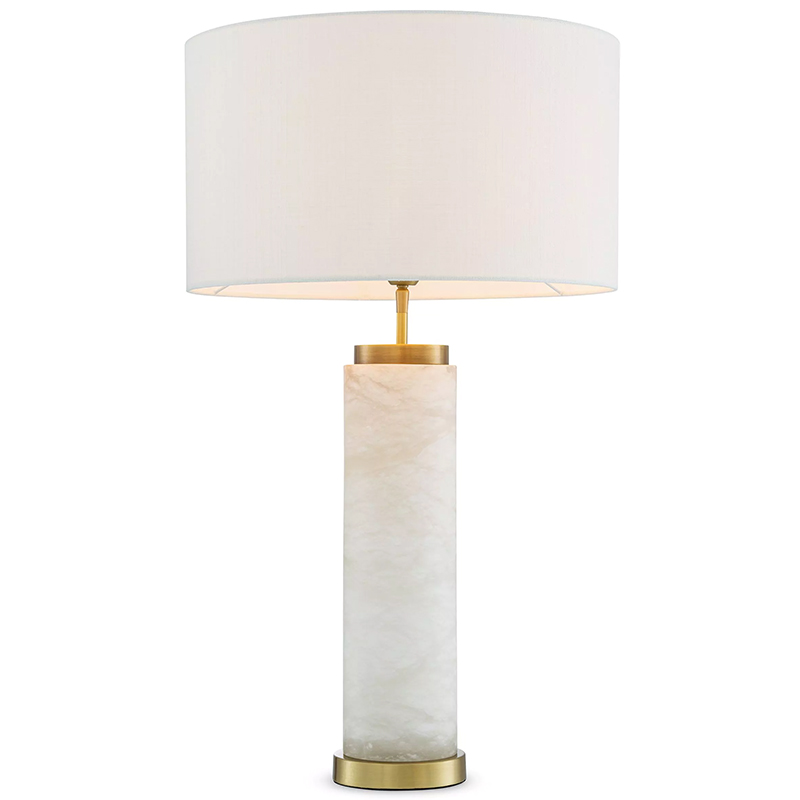 Настольная лампа Eichholtz Table Lamp Lxry Alabaster Белый Латунь Кремовый в Орле | Loft Concept 