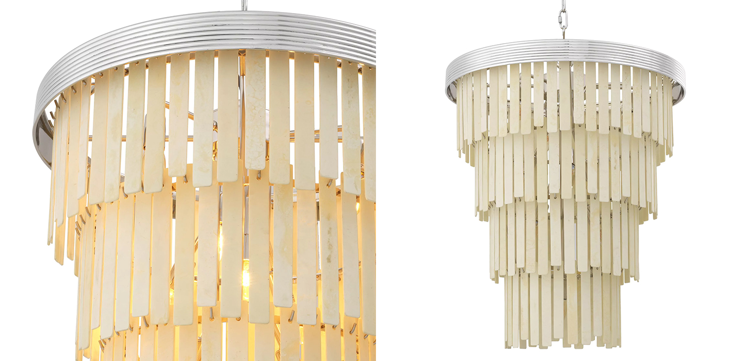 Люстра Eichholtz Chandelier Arizona L Nickel - фото