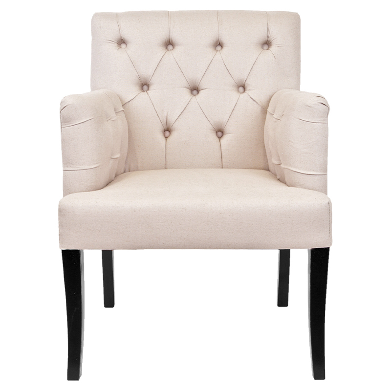 Кресло Addison Chic Armchair beige flax Бежевый Черный Кресло Addison Chic Armchair beige flax Бежевый Черный в Орле | Loft Concept
