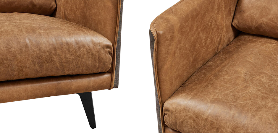 Кресло Caramel Leather & Textiles Armchair Кресло Caramel Leather & Textiles Armchair - Loft-Concept в Орле